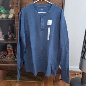 Men's Sonoma Essential Thermal Henley Waffle Weave Pullover | Sz. XXL
